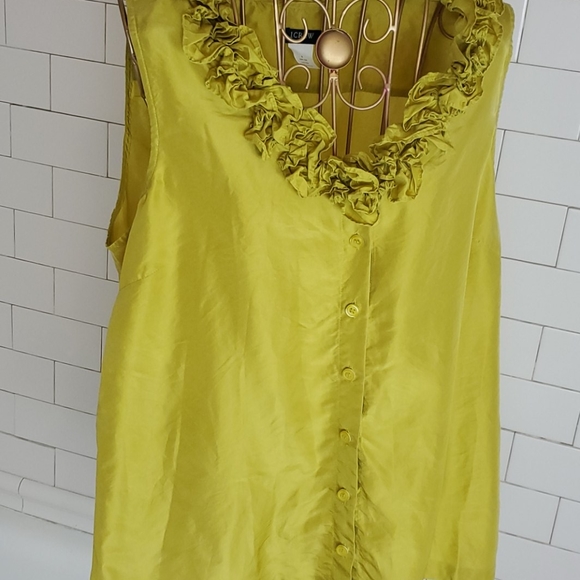 J. Crew Tops - Size 4 Chartreuse J Crew Sleeveless Top